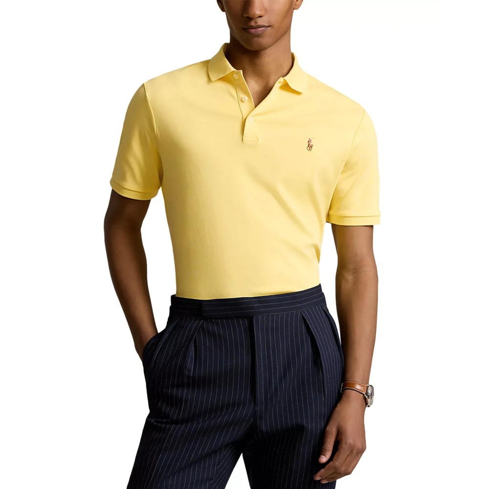 Polo Ralph Lauren Classic Fit‎ Soft Touch Cotton Polo Shirt Yellow Size XXL 2XL